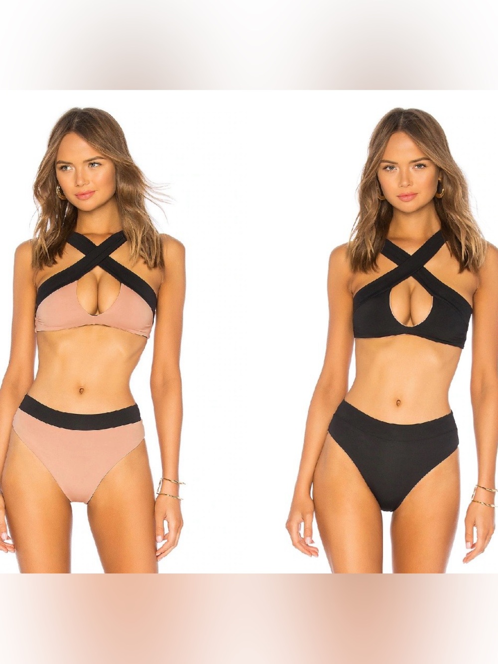 KYA Coco Isla Reversible Bikini Set Black Bellini Size M